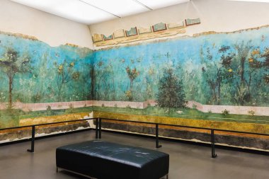 Roma, İtalya - 21 Mart 2018: Palazzo Massimo içinde alle şimdi National Roman Museum Terme, antik sanat evleri