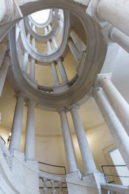 Rome, İtalya - 22 Mart 2018: Palazzo Barberini Borromini tarafından ünlü merdiven