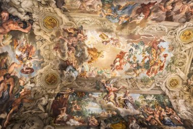 Rome, İtalya - 22 Mart 2018: Palazzo Barberini, tavan