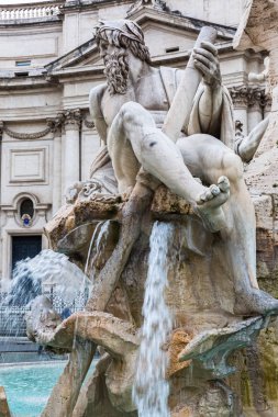 Fontana dei Quattro Fiumi Piazza Navona, İtalya