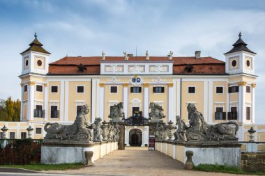 Milotice, Çek Cumhuriyeti 29 Ekim 2018: Milotice Chateau South Moravian bölgesi 