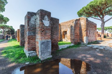 Ostia Antica, Rome, İtalya Roma antik kalıntılar