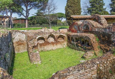 Ostia Antica, Rome, İtalya Roma antik kalıntılar