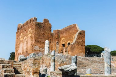 Ostia Antica, Rome, İtalya Roma antik kalıntılar
