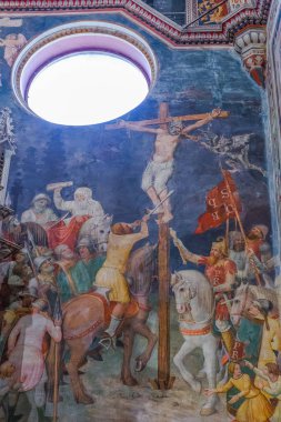 Orvieto, İtalya - 24 Mart 2018: İç Orvieto Katedrali, 14 Katolik Katedrali