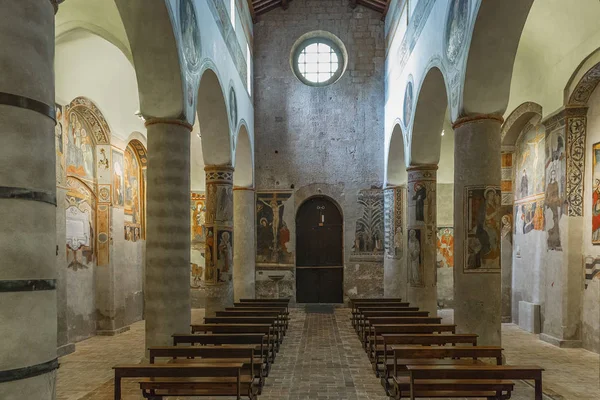 Orvieto Italia Marzo 2018 Interior Iglesia San Giovenale Contiene Frescos — Foto de Stock