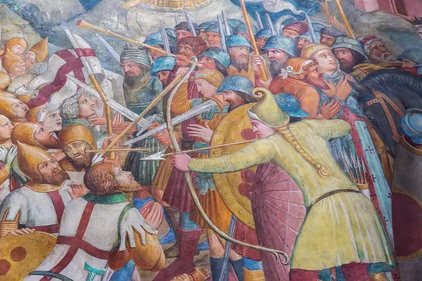 Orvieto, İtalya - 24 Mart 2018: İç Orvieto Katedrali, 14 Katolik Katedrali