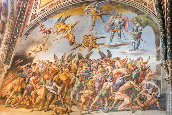 Orvieto Italie Mars 2018 Fresques Intérieur Cathédrale Orvieto Cathédrale Catholique — Photo