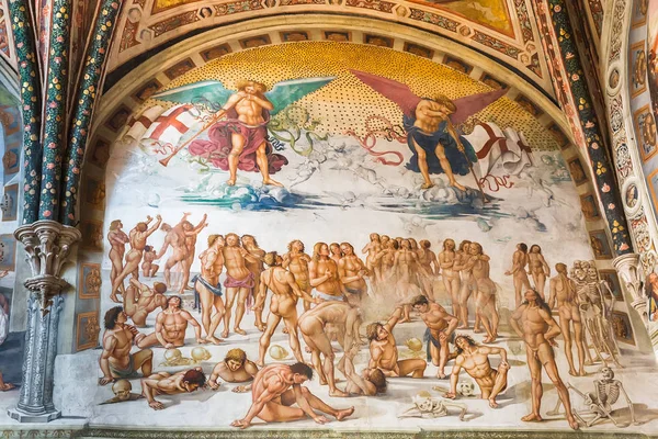 Orvieto Włochy Marca 2018 Freskami Wewnątrz Orvieto Cathedral 14Th Wieku — Zdjęcie stockowe