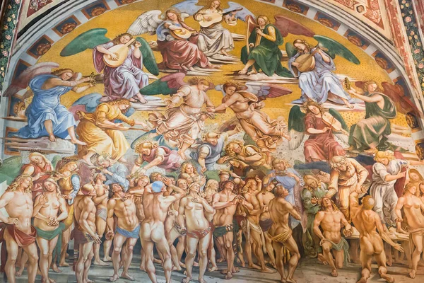 Orvieto Italie Mars 2018 Fresques Intérieur Cathédrale Orvieto Cathédrale Catholique — Photo