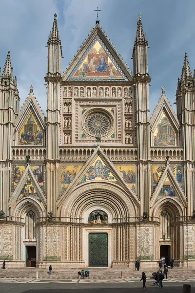 Orvieto Italia Marzo 2018 Fachada Catedral Orvieto —  Fotos de Stock