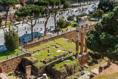 Ruins of the Trajan Forum in Rome clipart