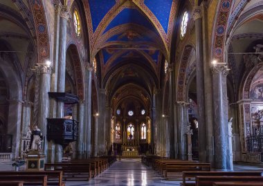 Interior of Basilica of Saint  Mary above Minerva in Rome, Italy clipart