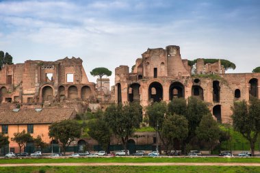 Palatine Tepesi kalıntıları Circus Maximus, Roma, bakan bu