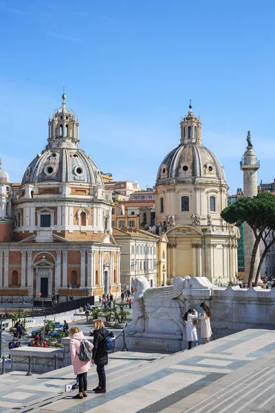 Piazza Venezia, view from Vittorio Emanuele II Monument, Рим — стоковое фото