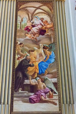 Fresco içinde Barok Kilisesi St Andrew Roma, İtalya