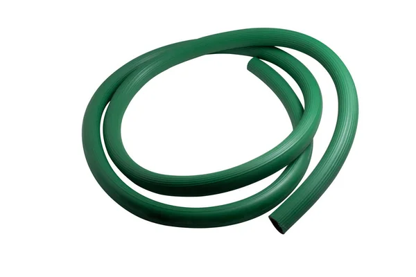 Green Hose White Background Clipping Path — Stock Photo, Image