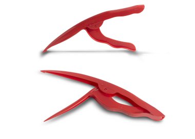  Beyaz arkaplanda karides makası, kırpma yolu ile