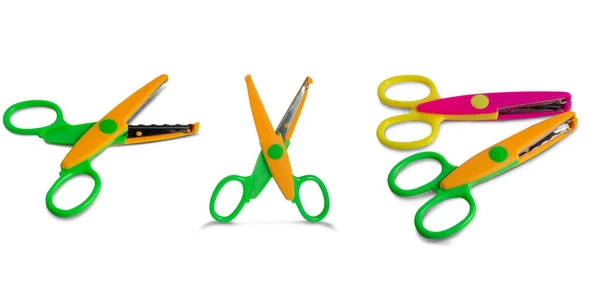 Colorful Cardboard Scissors Closeup Stock Photo 164680445