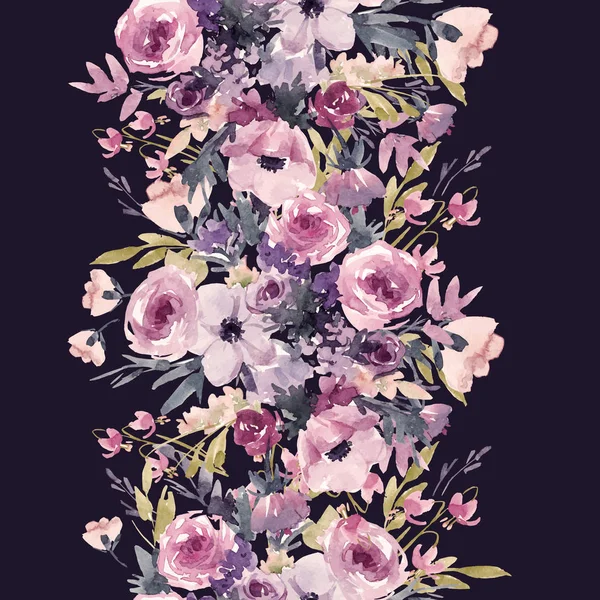 Aquarelle motif floral printemps — Image vectorielle