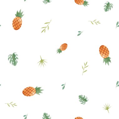 Suluboya tropikal ananas desen