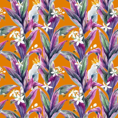 Tropikal vektör desen bırakır