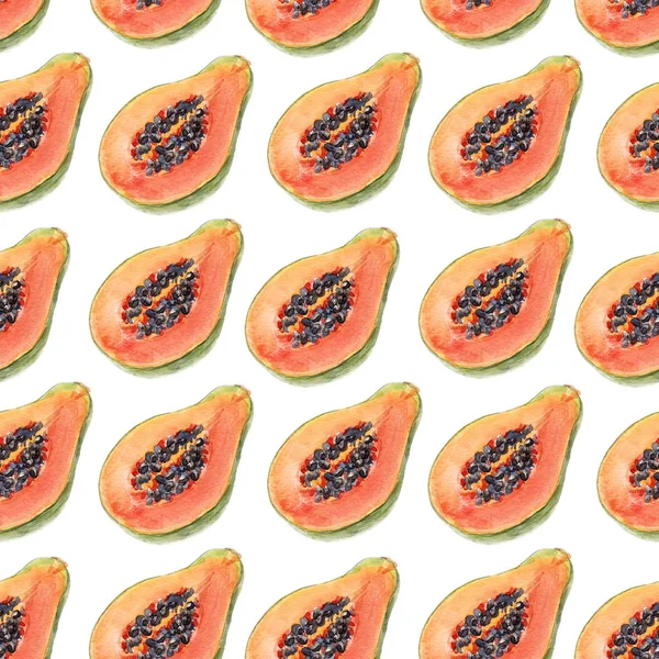 Akvarell papaya minta — Stock Fotó