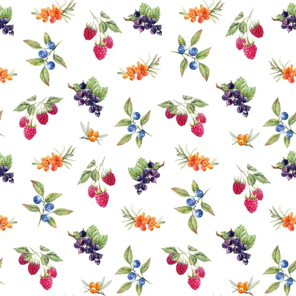 水彩果実パターン — ストック写真