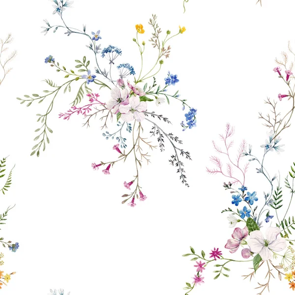 Padrão floral aquarela — Fotografia de Stock