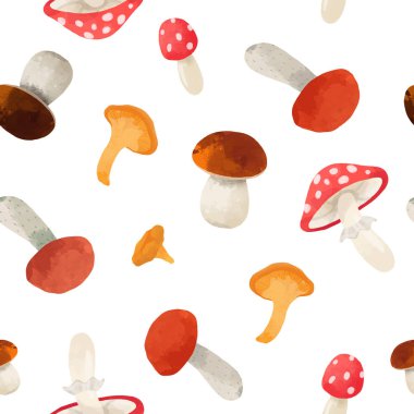 Suluboya mantar vektör desen