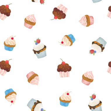 Suluboya tatlı vektör desen