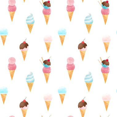 Suluboya dondurma desen