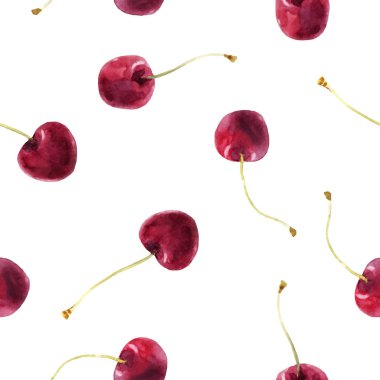 Suluboya kiraz vektör desen