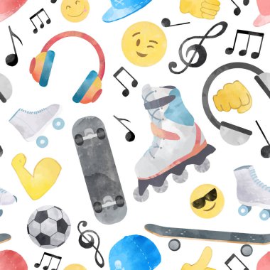 Suluboya teen vektör desen