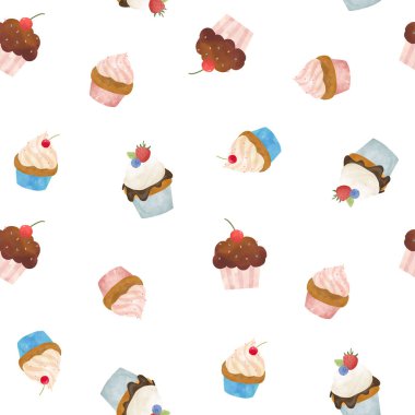 Suluboya tatlılar desen