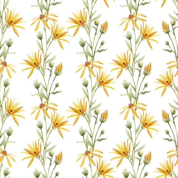 Patrón vectorial floral acuarela — Vector de stock