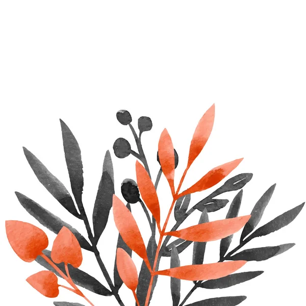 Acuarela floral vector composición — Archivo Imágenes Vectoriales