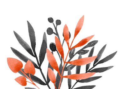 Suluboya çiçek kompozisyon