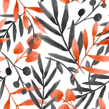 Suluboya çiçek deseni