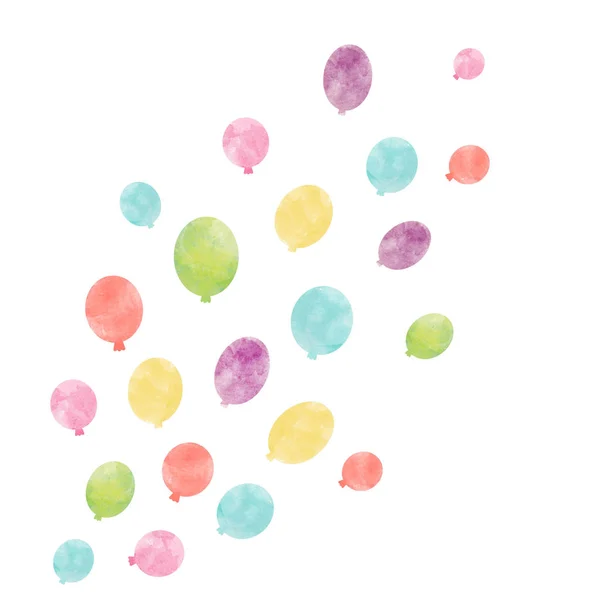 Composição de balão de ar aquarela — Fotografia de Stock