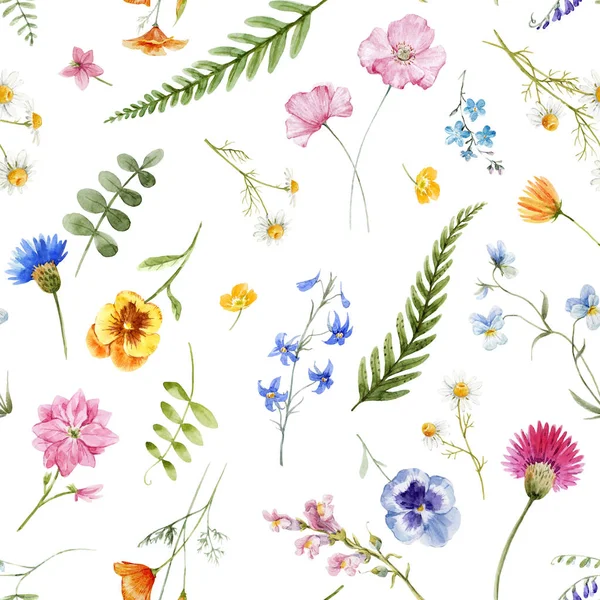 Akvarel květinový vzor — Stock fotografie