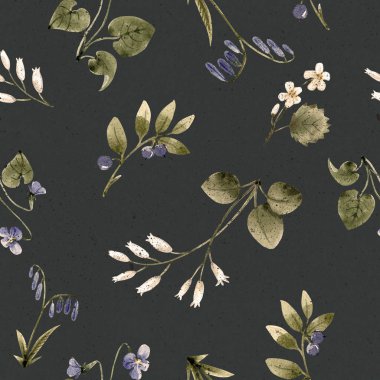 Suluboya çiçek deseni