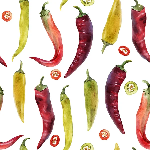 Hot chili peper patroon — Stockfoto