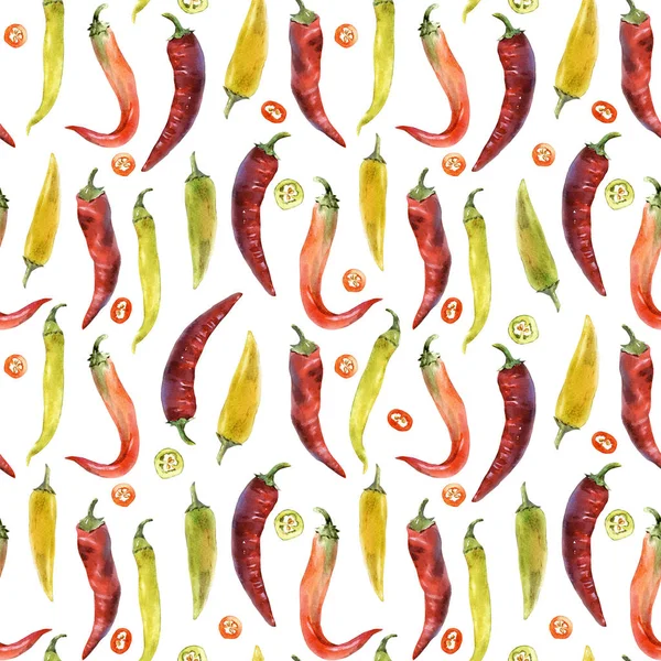 Καυτό πιπέρι τσίλι μοτίβο — Φωτογραφία Αρχείου