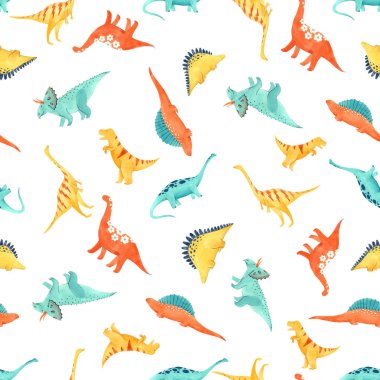 Suluboya dinozor bebek modeli