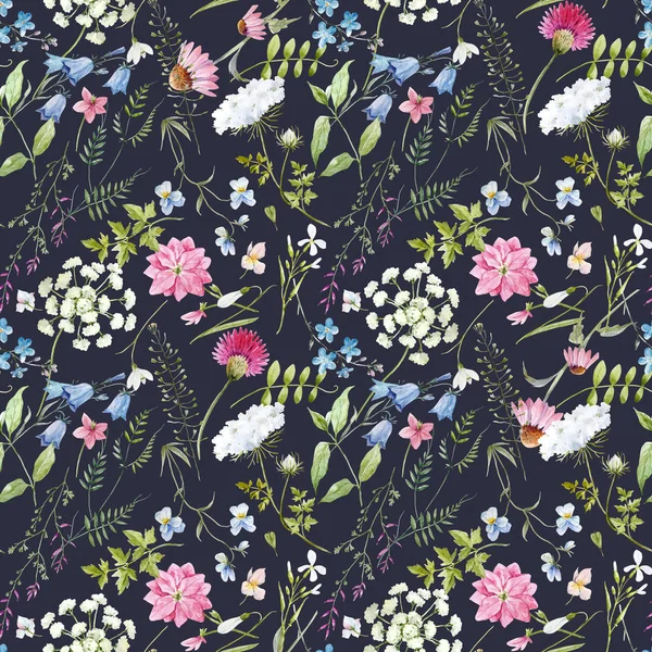 Background roses pattern wallpaper Wallpaper vintage rose pattern on navy background — Stock