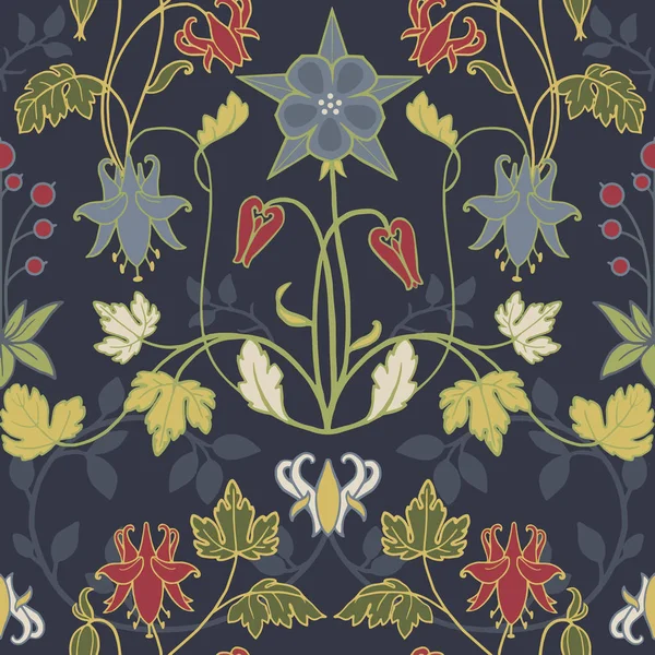 Moderno Art Nouveau Tiffany patrón de vectores — Archivo Imágenes Vectoriales