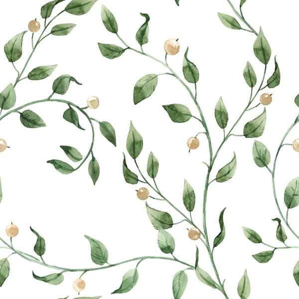Piękny Wzór Ręcznie Rysowane Kwiaty Akwarela — Zdjęcie stockowe