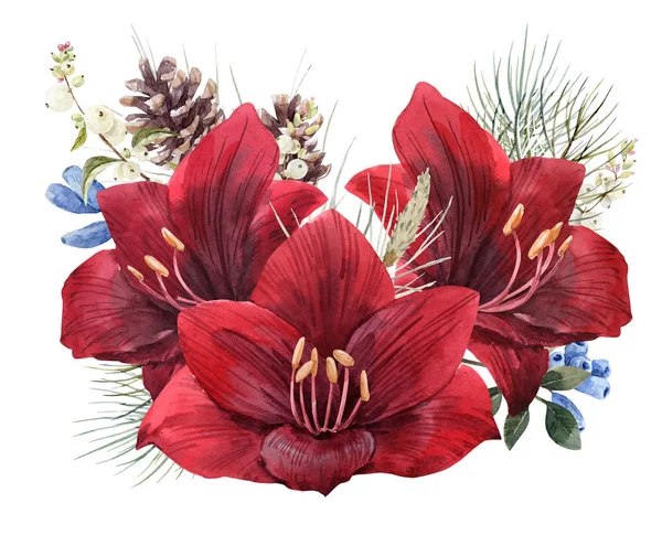 Ilustracja kwiaty akwarela — Zdjęcie stockowe