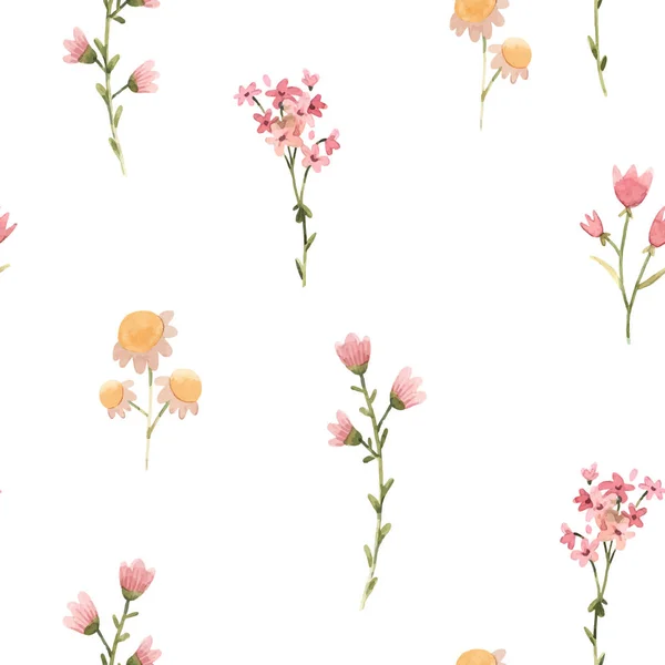 Watercolor floral vector pattern — Stock Vector